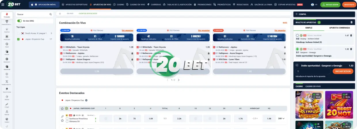 20Bet Descargar la Aplicación Móvil